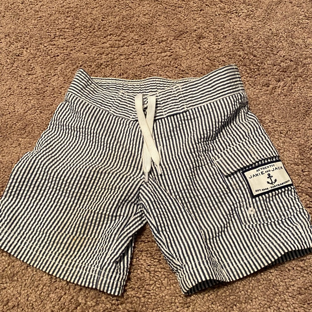 Janie and Jack Seersucker Swim Trunks